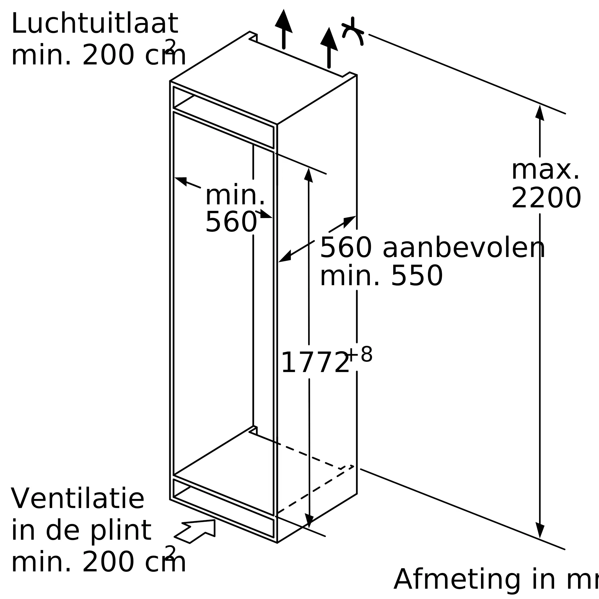 Bosch KIR81AFE0 | Serie 6 Inbouw koelkast 177.2 x 55.8 cm Vlakscharnier - Afbeelding 8