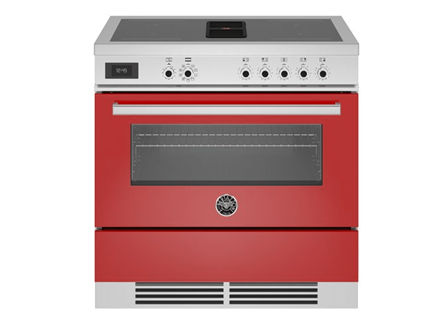Bertazzoni PROCH94I1EROT | 90 cm Air-Tec inductie fornuis met werkbladafzuiging