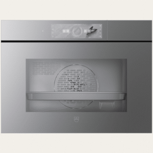 V-ZUG CombiSteamer V6000 45F AutoDoor 2304500009 | Combi stoomoven met watreaansluiting 45 cm Spiegelglas Platinum Greeploos