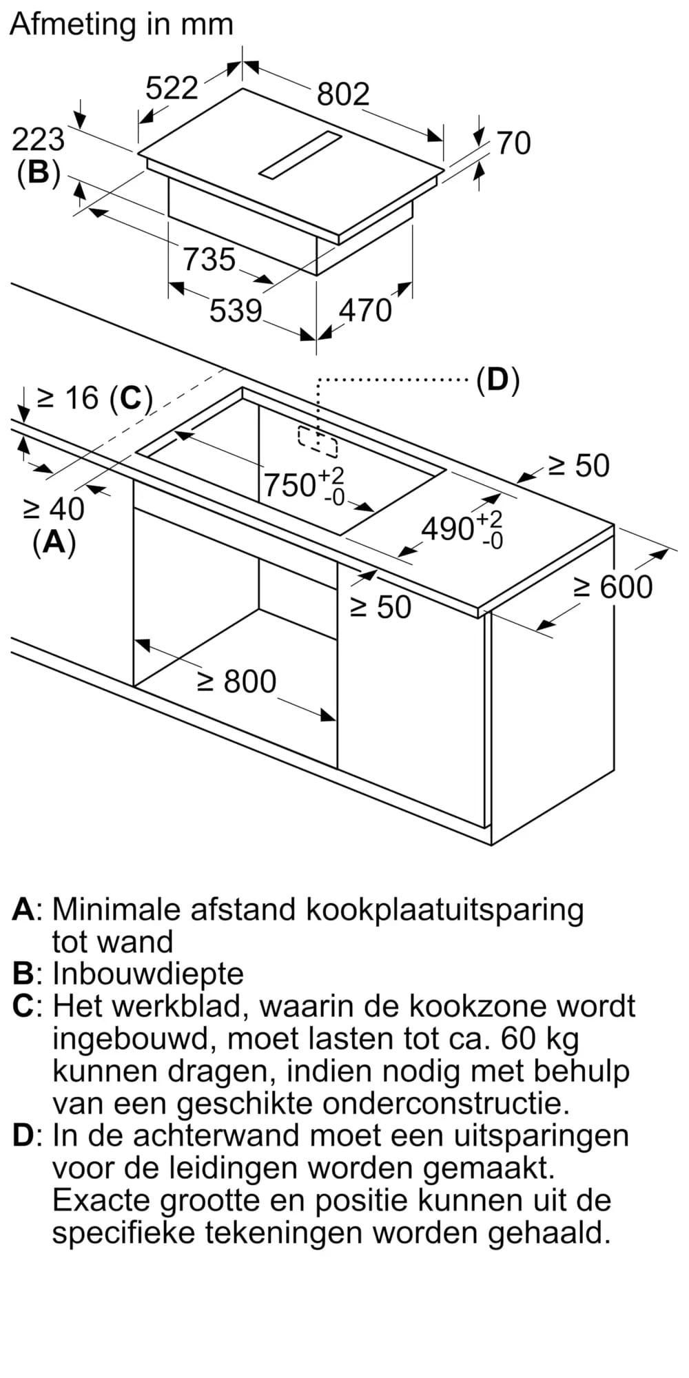Siemens ED851BS16E iQ300 Inductiekookplaat met afzuiging 80 cm opbouwmontage zonder rand - Afbeelding 9