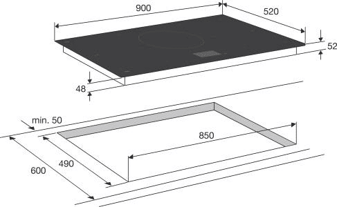 ATAG HI39571TF | Inductiekookplaat met TFT bediening (90 cm) - Afbeelding 2