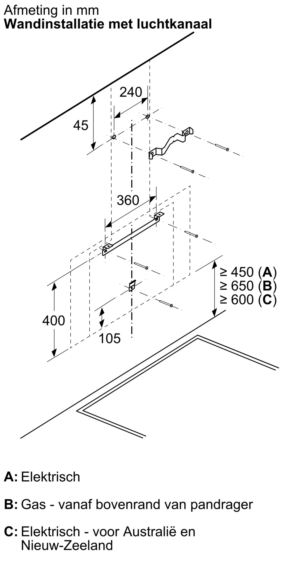 Siemens LC81KAN60 | iQ500 Wandschouwkap 80 cm zwart glas, Zwart - Afbeelding 2