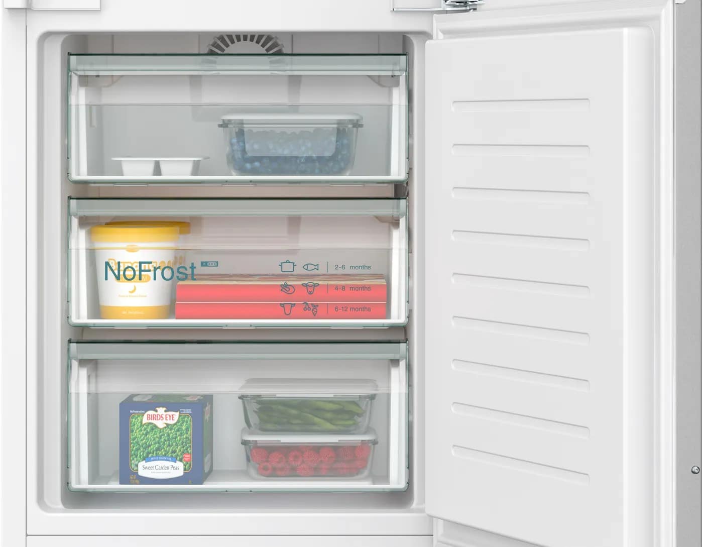 Siemens KI96NVFD0 | iQ300 Inbouw koel-vriescombinatie, nis 195.5cm, No-Frost, vlakscharnier - Afbeelding 4