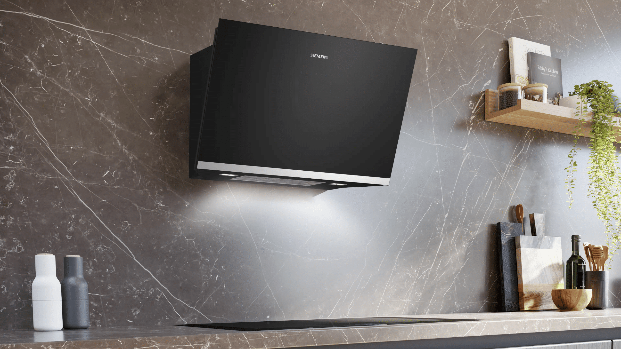 Siemens LC81KAN60 | iQ500 Wandschouwkap 80 cm zwart glas, Zwart - Afbeelding 7