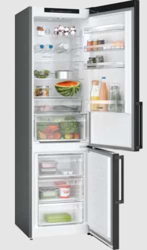 Bosch Serie 4 KGN39OXBT koel-vriescombinatie Vrijstaand 363 l B Zwart - Afbeelding 2