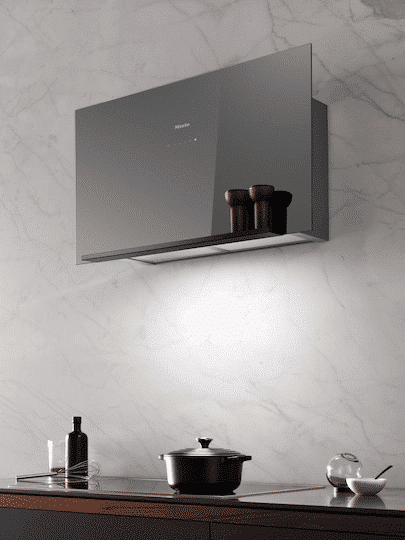 Miele DA 9092 W Screen GRGR | Wandschouwafzuigkap met verticaal glazen front en bijzonder vlak design voor meer ruimte. - Afbeelding 3