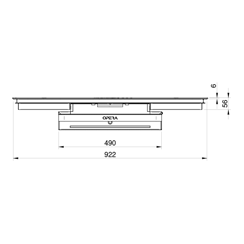 Opera Nivel DNI93C220 | Kookveldafzuiging in 930×520 mm afmeting, met 5 kookzones en technische lade - Recirculatie - Afbeelding 4