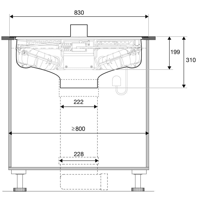 ATAG HIDD28471SVI | Inductiekookplaat met geïntegreerde afzuiging (83CM) - Afbeelding 3