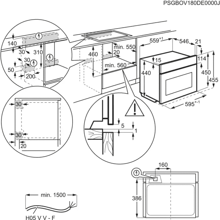AEG KMK968090B | Heteluchtoven met magnetron, nis 45cm, zwart - Afbeelding 5