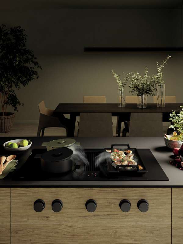 NOVY Easy Pro Prestige 1866 Zwart Ingebouwd 90 cm Inductiekookplaat zones 4 zone(s) Inbouw afzuigkap - Afbeelding 6