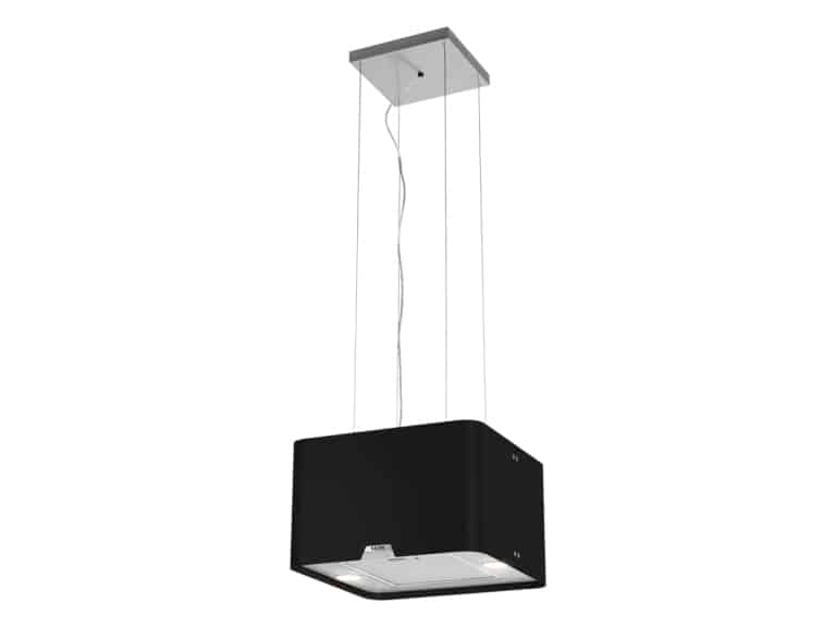 ETNA RA345ZWA afzuigkap Eiland Zwart, Roestvrijstaal 611 m³/uur