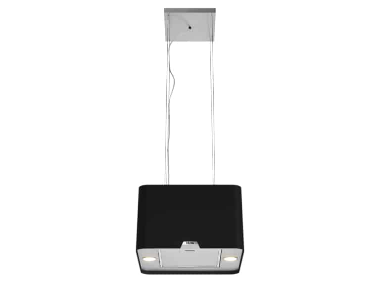 ETNA RA345ZWA afzuigkap Eiland Zwart, Roestvrijstaal 611 m³/uur - Afbeelding 2