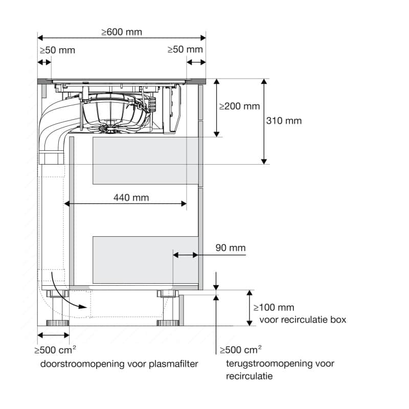 ATAG HIDD28471SVI | Inductiekookplaat met geïntegreerde afzuiging (83CM) - Afbeelding 4