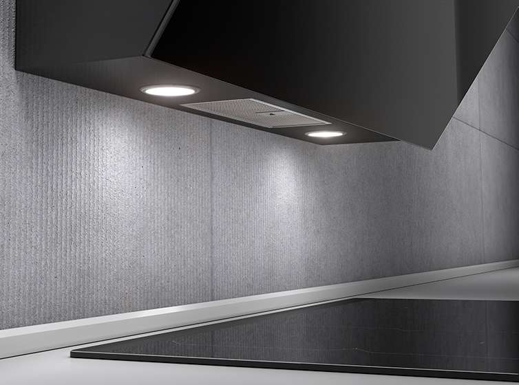 ETNA AD780ZT afzuigkap Muurmontage Zwart 634 m³/uur - Afbeelding 6