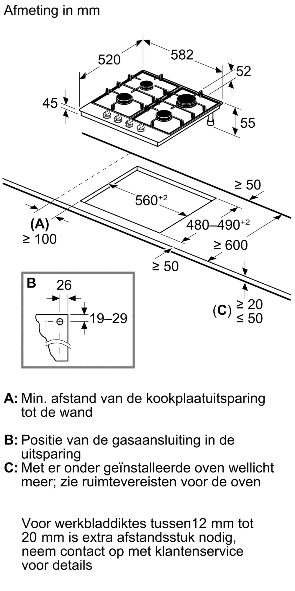 Siemens EC6A5PI90N | iQ500 Gaskookplaat (60CM) - Afbeelding 6