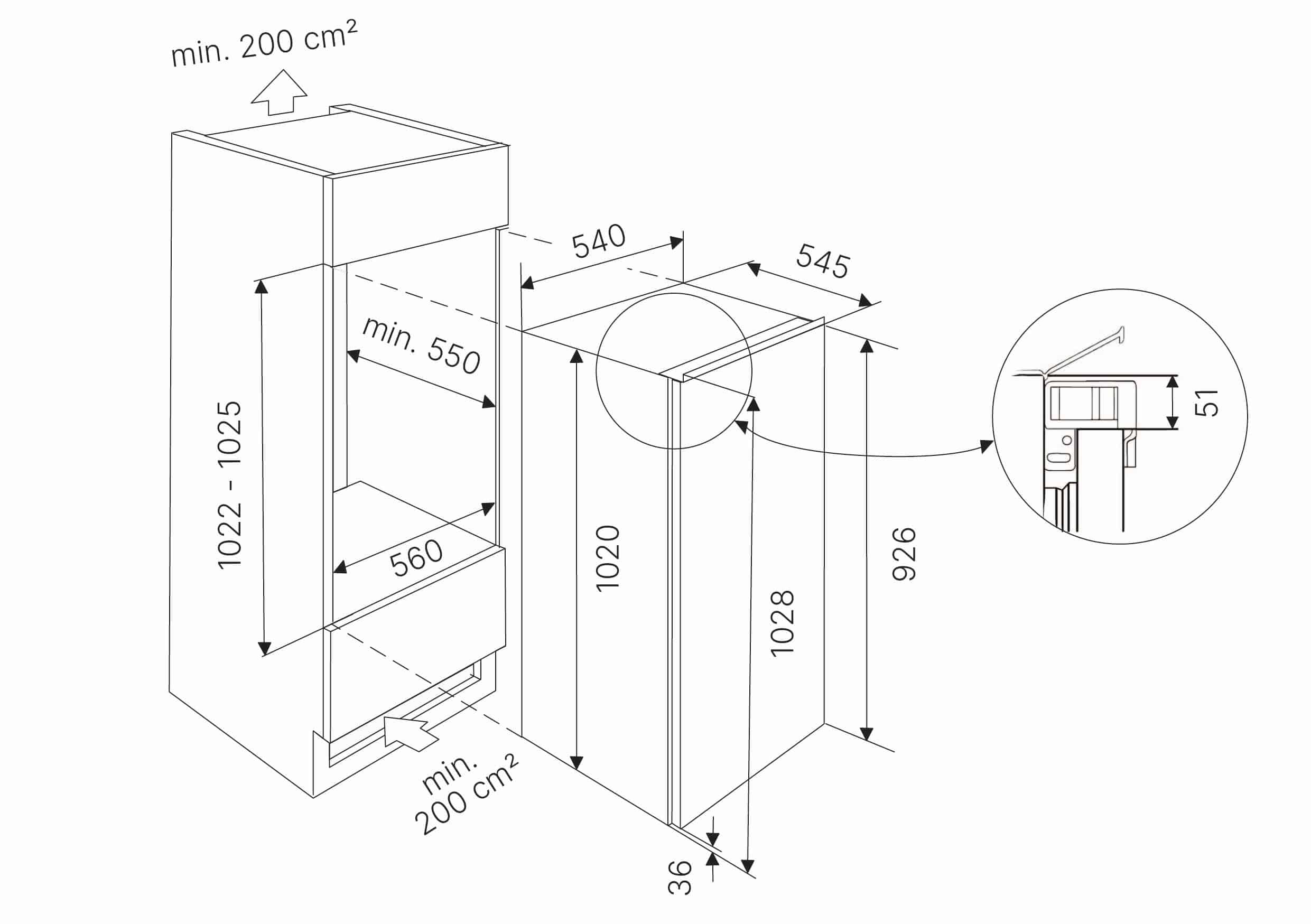 Küppersbusch FK3305.0i | Koelkast met vriesvak (102CM) - Afbeelding 5