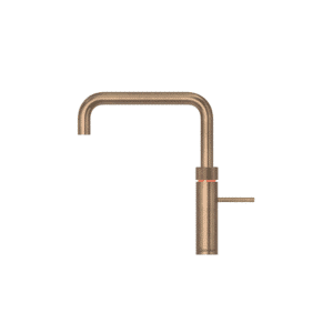 Quooker 22+FSPTN | Messing Patina Fusion Square kraan met Combi+ reservoir (7 liter kokend en onbeperkt warm water)