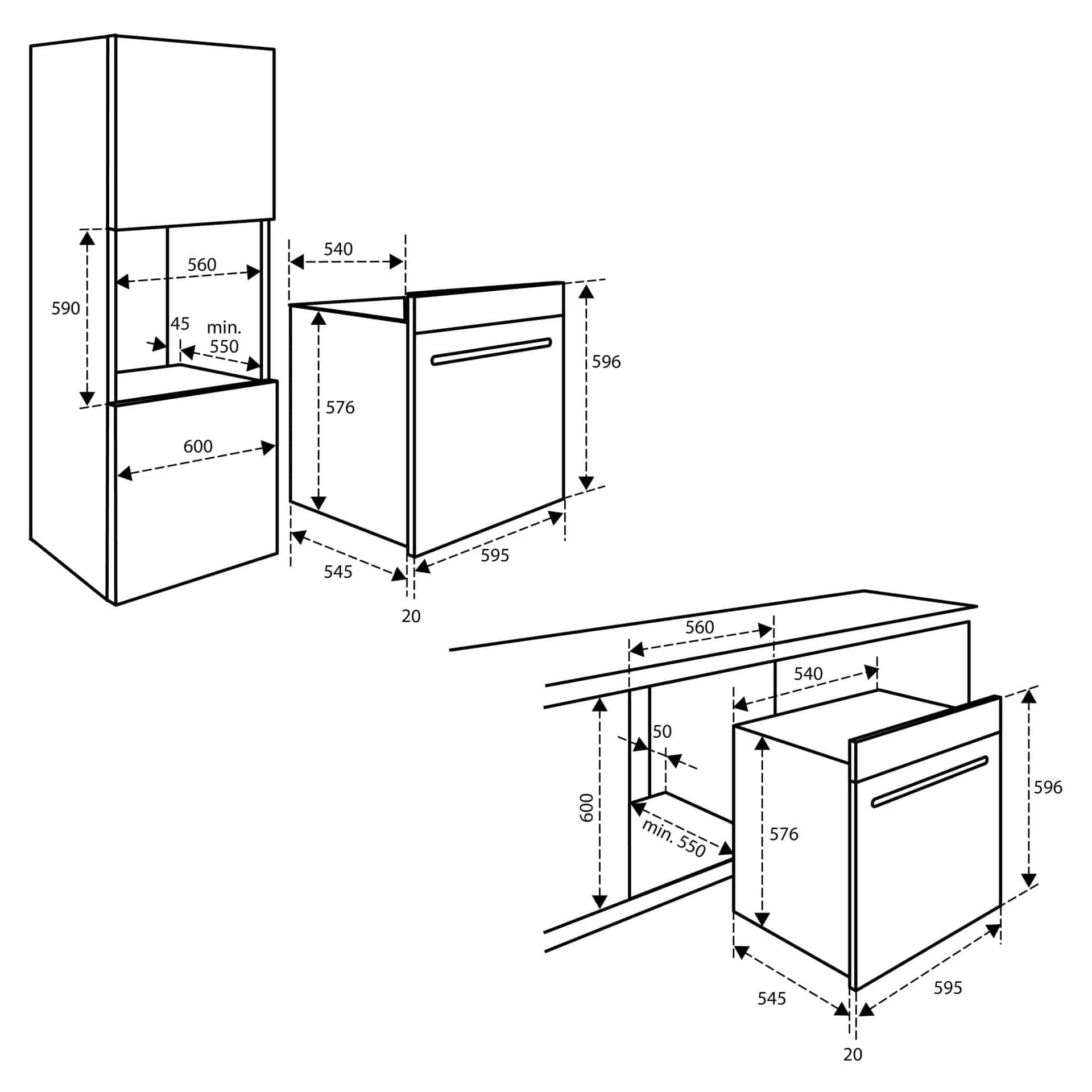 Inventum IOM6035GT Multifunctie heteluchtoven, nis 60, Zwart, Energy A++, 5 jaar fabrieksgarantie - Afbeelding 10