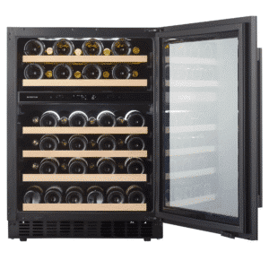Inventum IKW0822D onderbouw wijnklimaatkast, 82cm, 2 temperatuurzone's, 46 flessen