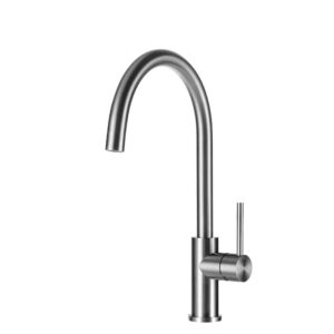 Lorreine Mersey Rvs Eéngreeps RVS keukenkraan passend bij alle Lorreine RVS spoelbakken