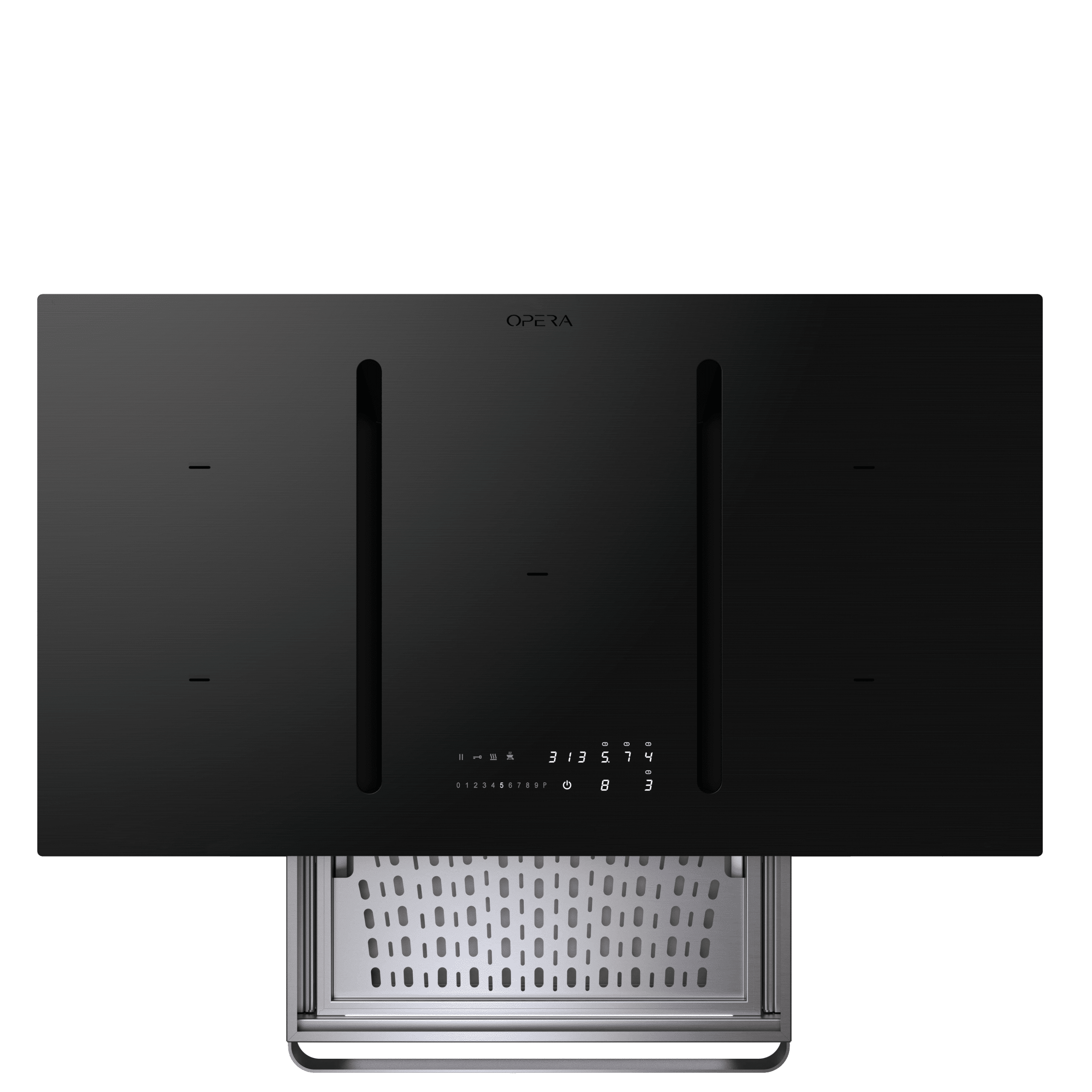 Opera Nivel DNI93C220 | Kookveldafzuiging in 930×520 mm afmeting, met 5 kookzones en technische lade - Recirculatie - Afbeelding 2