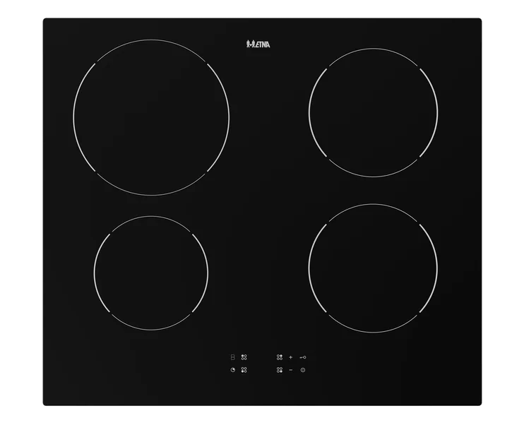 Etna KI2160ZT Inbouw zwarte inductiekookplaat, 59 cm, 4 kookzone's, 7200w