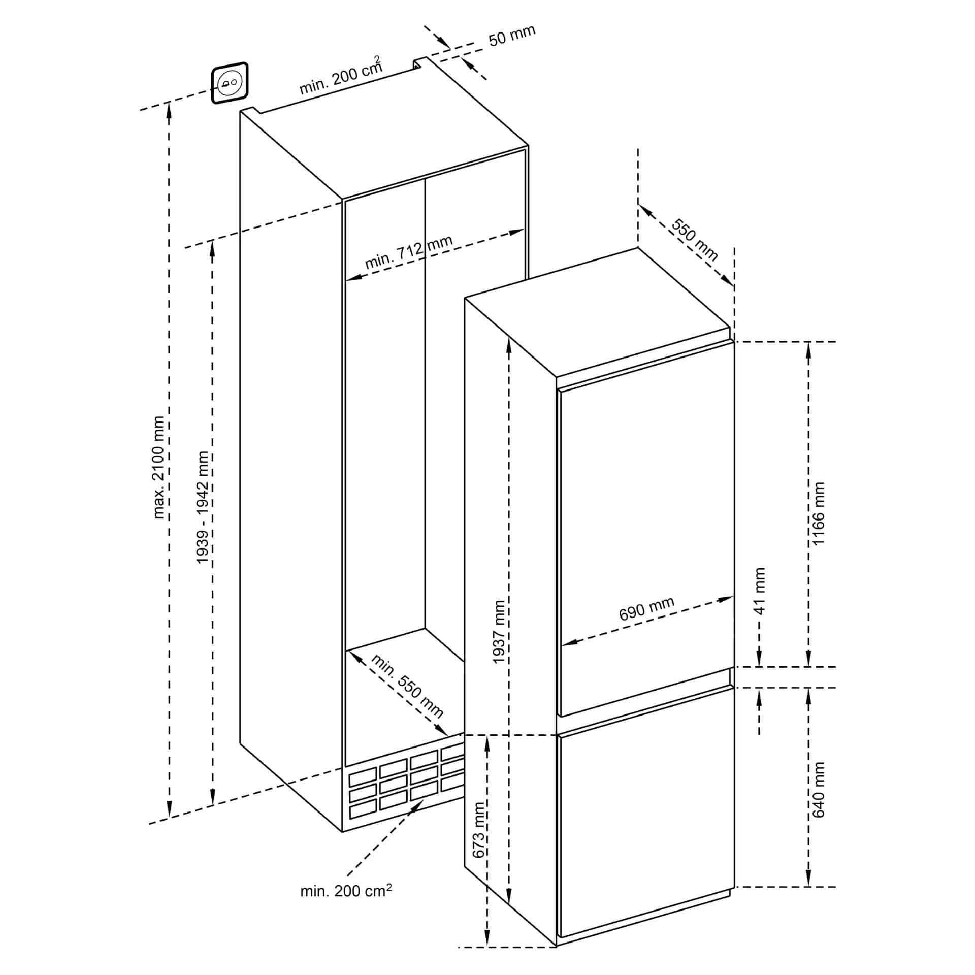 Inventum IKV1947S | Inbouw koel-vries combi (194CM) - Afbeelding 13