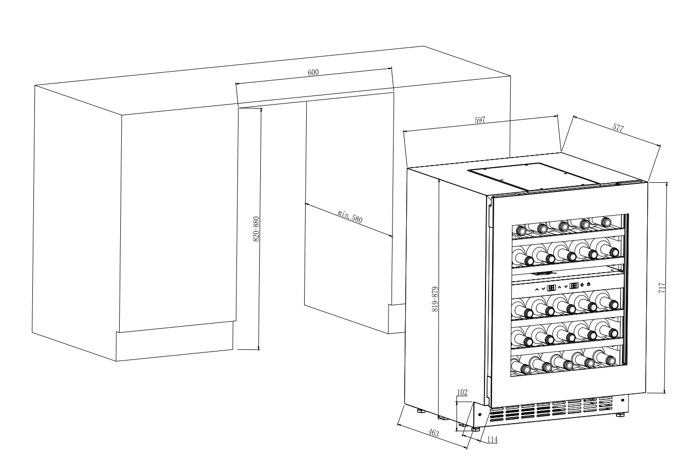 Caso WDU36 | Onderbouw wijnkoelkast (60CM) - Afbeelding 5