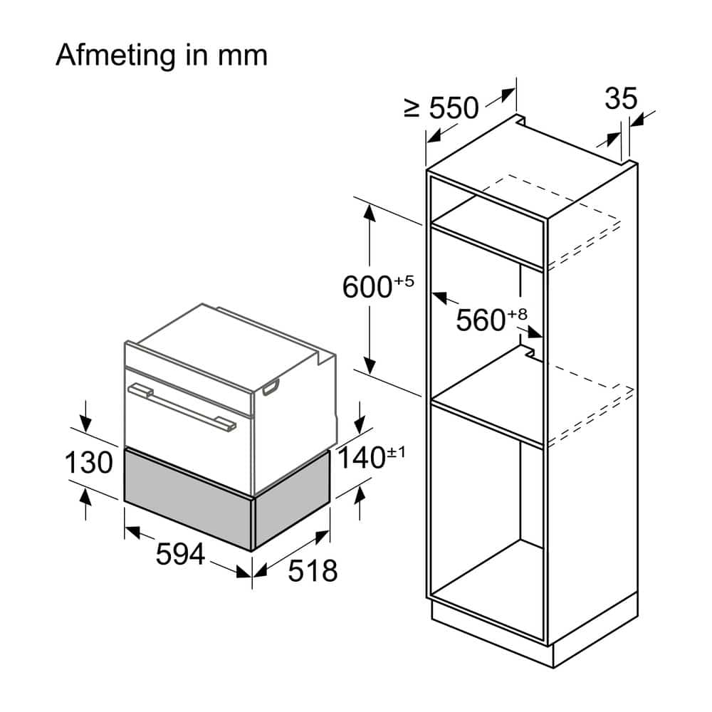 Siemens BI710C1B1 | Bordenwarmer | 12 borden | 64 kopjes - Afbeelding 12