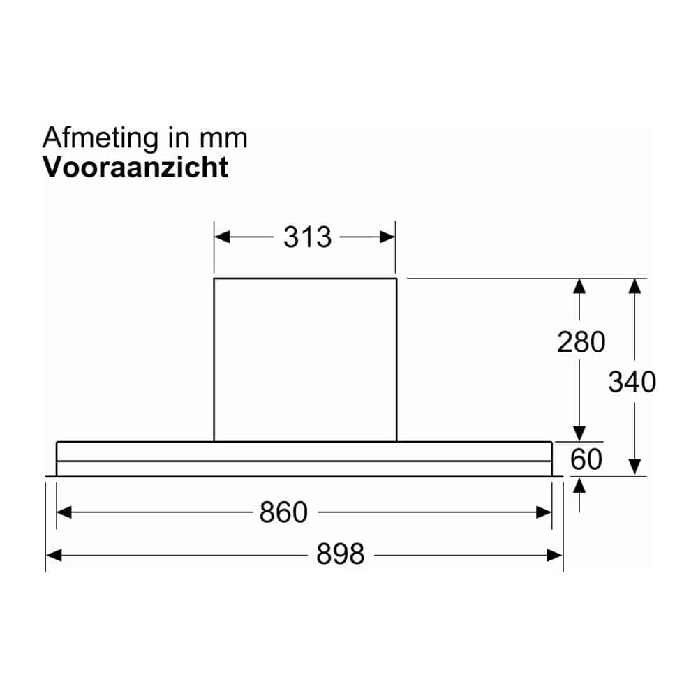 Bosch DBB97DP60 | Serie 6 geïntegreerde design afzuigkap | 90 cm | Zwart glas | Matzwart | Energieklasse A+ - Afbeelding 12