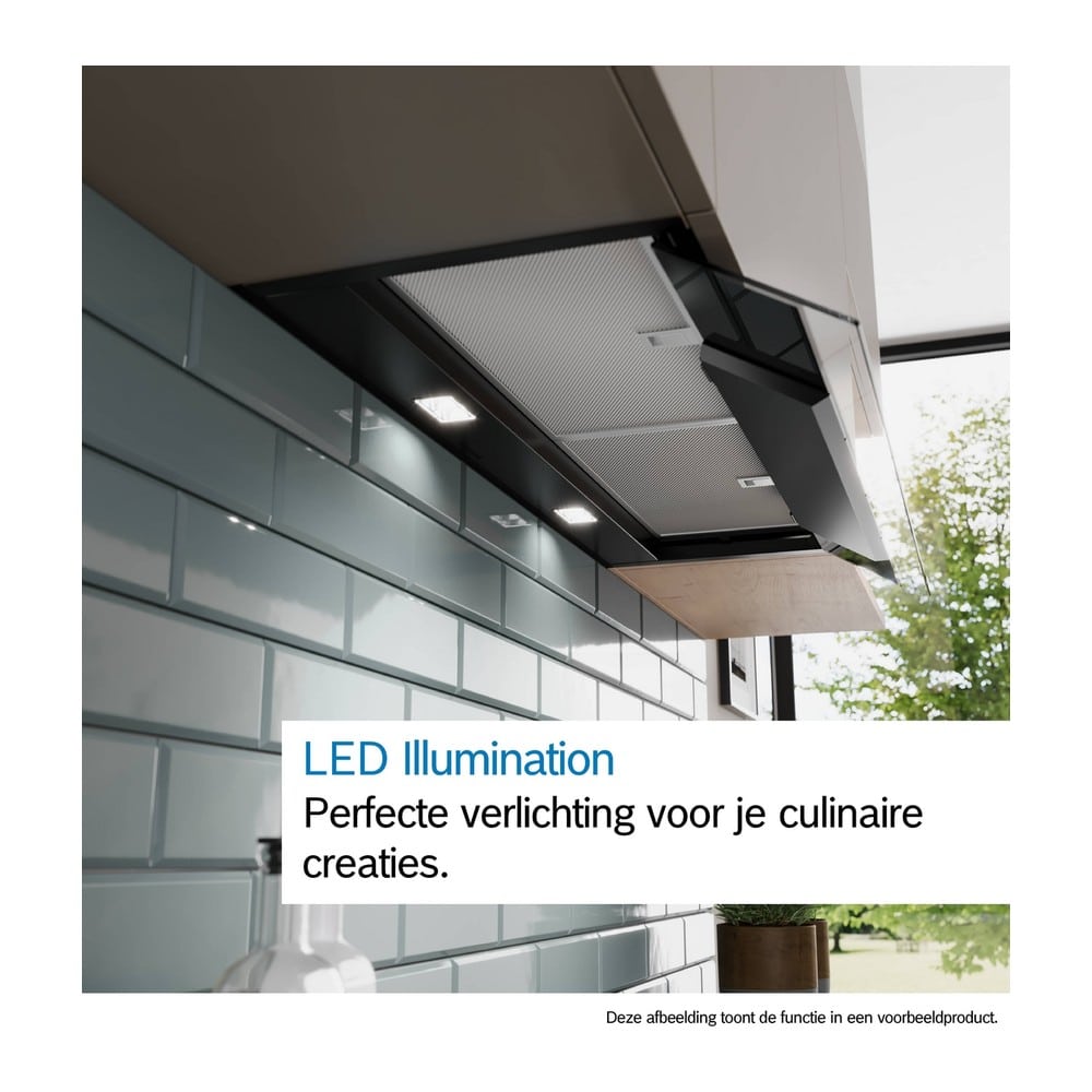 Bosch DBB97DP60 | Serie 6 geïntegreerde design afzuigkap | 90 cm | Zwart glas | Matzwart | Energieklasse A+ - Afbeelding 7
