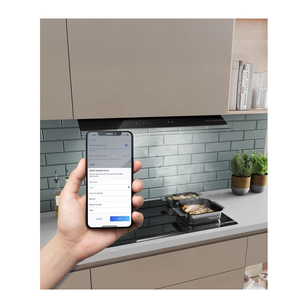 Bosch DBB97DP60 | Serie 6 geïntegreerde design afzuigkap | 90 cm | Zwart glas | Matzwart | Energieklasse A+ - Afbeelding 8