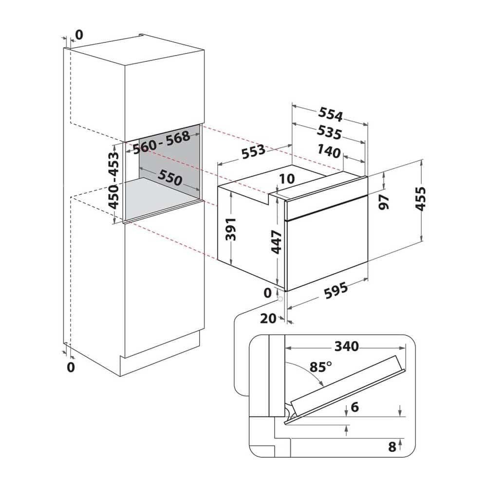 Whirlpool WMW47HMB | Combimagnetron | 40L | 900W | 6th Sense - Afbeelding 7