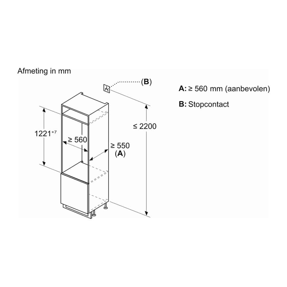 Bosch KIL42NSE0 | Serie 2 Inbouw koelkast met vriesvak (122CM) - Afbeelding 12