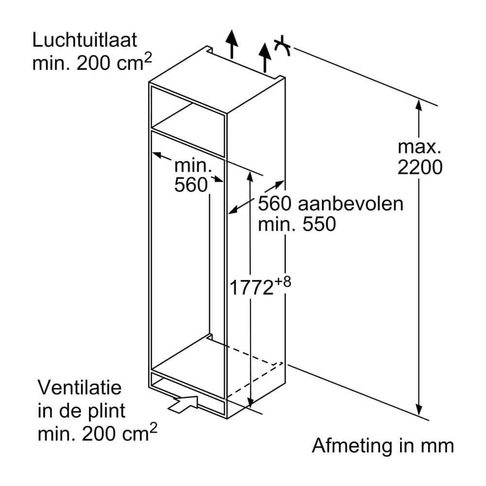 Siemens KI81RNSE0 | Inbouwkoelkast | Ruime opbergruimte | Energiezuinig - Afbeelding 6