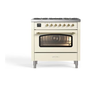 Fratelli F09CNM3/AWB | Fornuis | 90 cm | 5 branders | Antiek wit