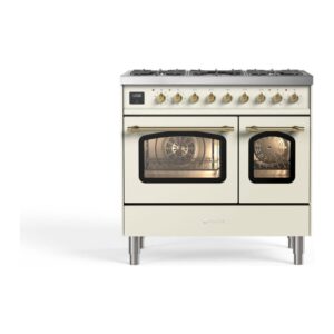 Fratelli FD09CNM3/AWB | Fornuis | 90 cm | 2 ovens | Antiek wit